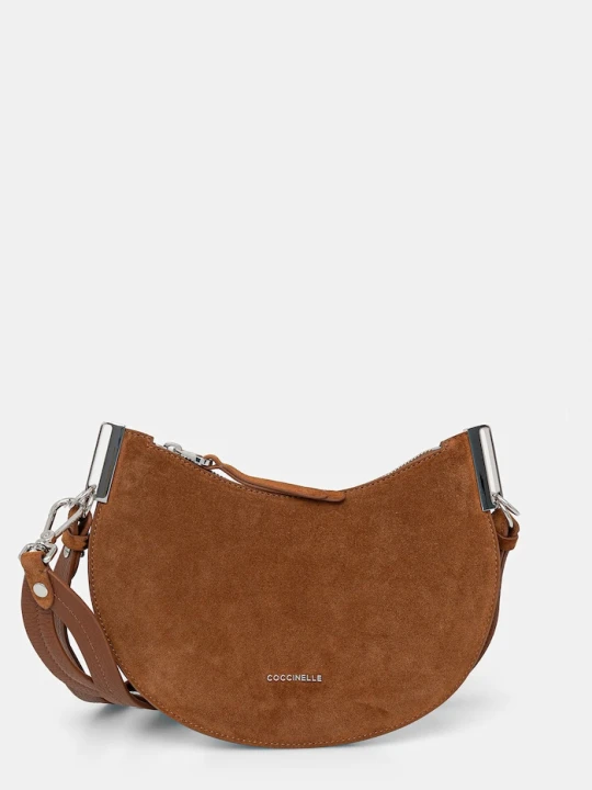 Zdjęcie produktu Coccinelle torebka crossbody damska zamszowa brązowy
