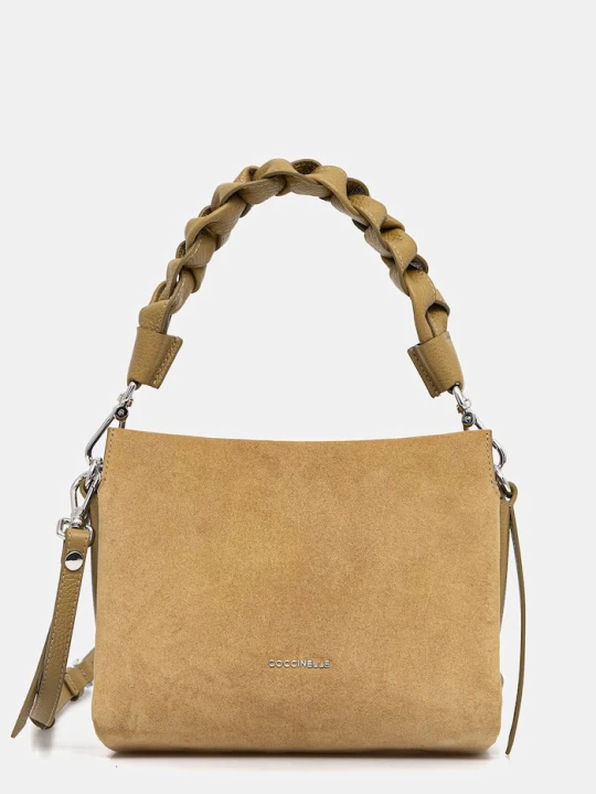 Zdjęcie produktu Coccinelle torebka crossbody damska zamszowa złoty