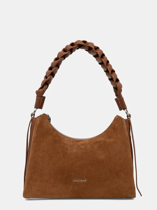 Zdjęcie produktu Coccinelle torebka hobo damska zamszowa BOHEME SUEDE BIMATERIAL brązowy