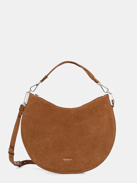 Zdjęcie produktu Coccinelle torebka crossbody damska zamszowa COCCINELLESUNUP SUEDE brązowy