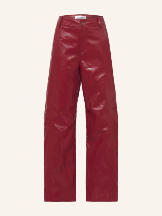 Zdjęcie produktu Co'couture Spodnie Gittcc O Wyglądzie Skóry rot CIEMNOCZERWONY