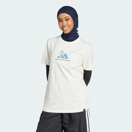 Zdjęcie produktu Codes Doodle Surf Graphic T-Shirt Adidas Off White