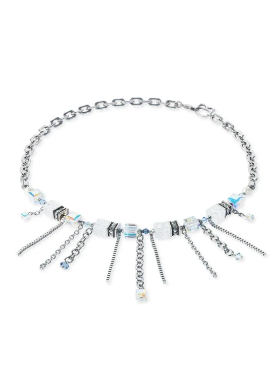 Zdjęcie produktu COEUR DE LION Naszyjnik z kryształami Swarovski - dł. 47 cm rozmiar: onesize srebrny