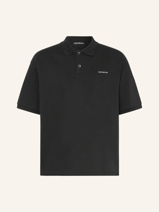 Zdjęcie produktu Cole Buxton Koszulka Polo Z Pikowanym Wzorem schwarz CZARNY