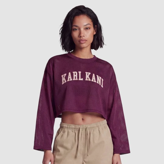 Zdjęcie produktu College Mesh Cropped Longsleeve Karl Kani fioletowy