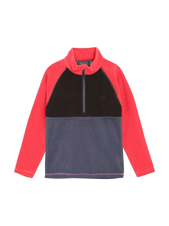 Zdjęcie produktu Color Kids Bluza polarowa w kolorze niebiesko-czarno-różowym rozmiar: 110