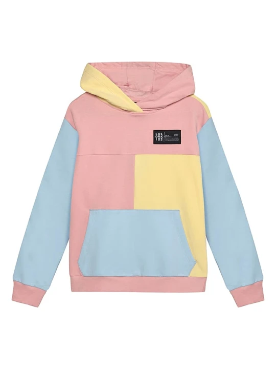 Zdjęcie produktu Color Kids Bluza w kolorze jasnoróżowo-żółtym rozmiar: 140