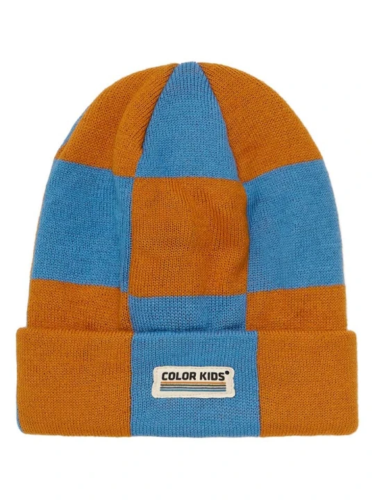 Zdjęcie produktu Color Kids Czapka w kolorze niebiesko-jasnobrązowym rozmiar: 54 cm