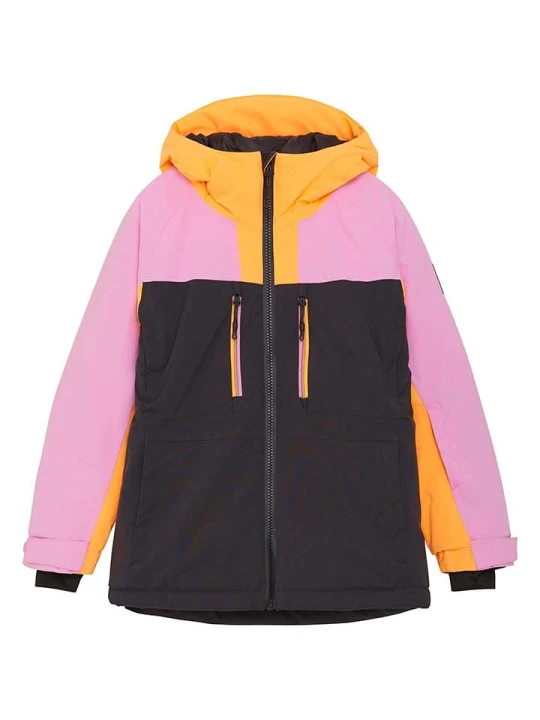 Zdjęcie produktu Color Kids Kurtka narciarska w kolorze pomarańczowo-jasnoróżowo-czarnym rozmiar: 176