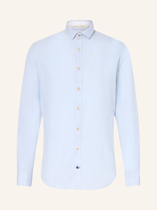 Zdjęcie produktu Colours & Sons Koszula O Kroju Slim Fit Z Lnu gruen JASNONIEBIESKI