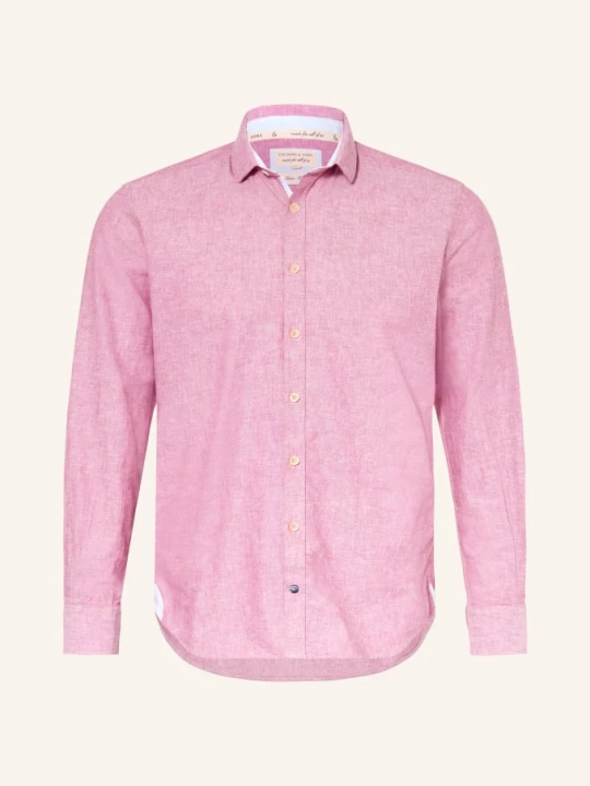 Zdjęcie produktu Colours & Sons Koszula O Kroju Slim Fit Z Lnu rot JASNOCZERWONY