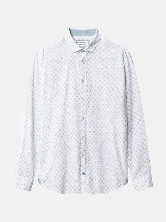 Zdjęcie produktu COLOURS & SONS Koszula w kolorze biało-turkusowym rozmiar: M