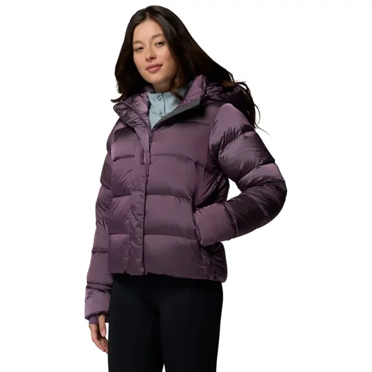 Zdjęcie produktu Columbia Amaze Puff Hooded Jacket 2133714609, Damskie, Fioletowe, kurtki zimowe, nylon, rozmiar: L