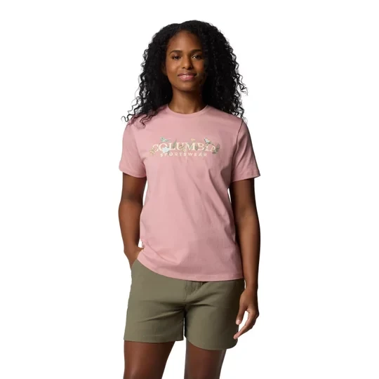 Zdjęcie produktu Columbia Boundless Beauty Logo SS Tee 2036573659, Damskie, Różowe, t-shirty, bawełna, rozmiar: L