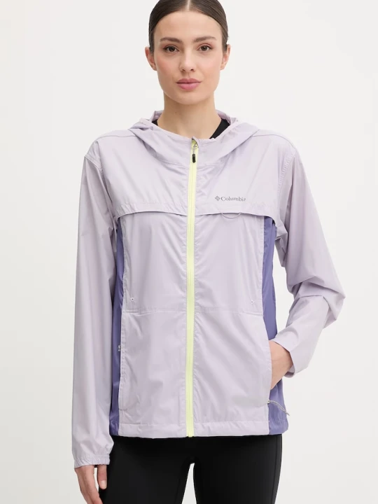 Zdjęcie produktu Columbia kurtka sportowa damska Crested Canyon Windbreaker fioletowy