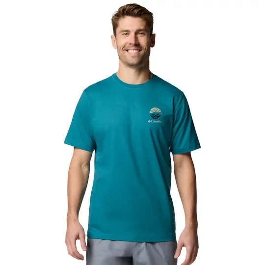 Zdjęcie produktu Columbia Kettle River Outdoor Tee 2120411364, Męskie, Zielone, t-shirty, bawełna, rozmiar: L