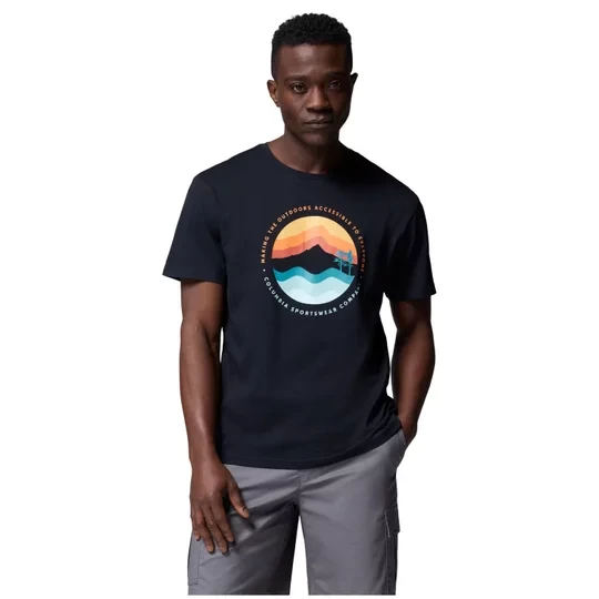 Zdjęcie produktu Columbia Path Lake II Graphic Tee 1934814024, Męskie, Czarne, t-shirty, bawełna, rozmiar: L
