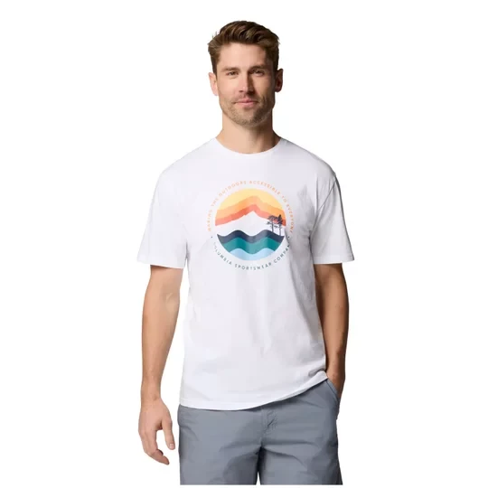 Zdjęcie produktu Columbia Path Lake II Graphic Tee 1934814111, Męskie, Białe, t-shirty, bawełna, rozmiar: L