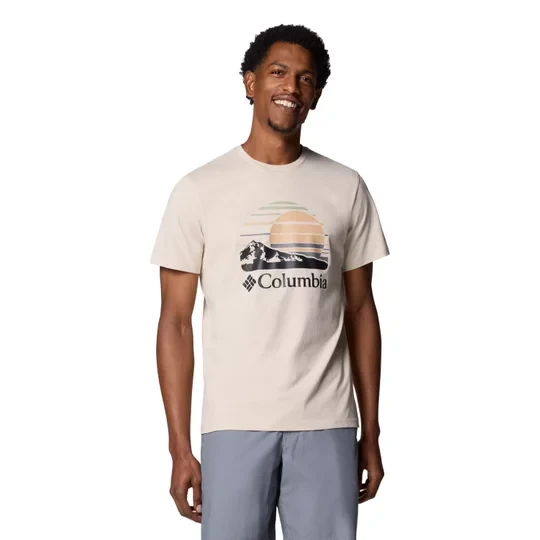Zdjęcie produktu Columbia Path Lake II Graphic Tee 1934814281, Męskie, Beżowe, t-shirty, bawełna, rozmiar: L