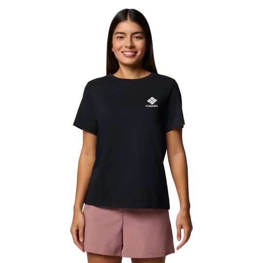 Zdjęcie produktu Columbia Rolling Bend Graphic SS Tee 2120021011, Damskie, Czarne, t-shirty, bawełna, rozmiar: L