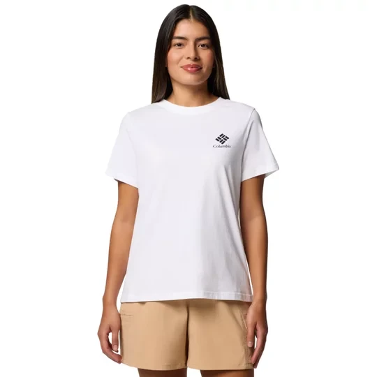 Zdjęcie produktu Columbia Rolling Bend Graphic SS Tee 2120021103, Damskie, Białe, t-shirty, bawełna, rozmiar: L
