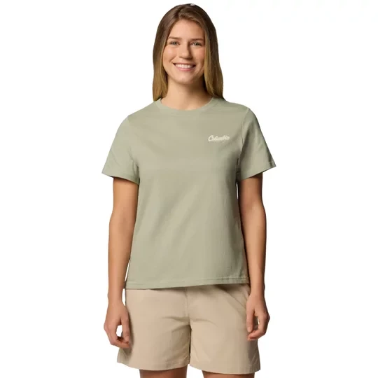 Zdjęcie produktu Columbia Rolling Bend Graphic SS Tee 2120021348, Damskie, Zielone, t-shirty, bawełna, rozmiar: L