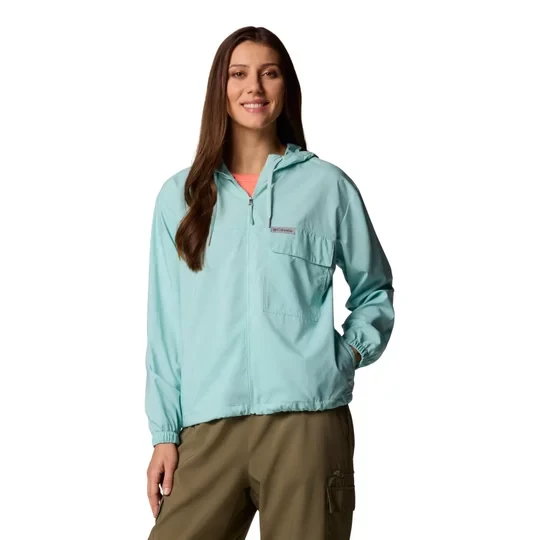 Zdjęcie produktu Columbia Skien Valley Hooded Light Jacket 2124283325, Damskie, Niebieskie, kurtki, poliester, rozmiar: L