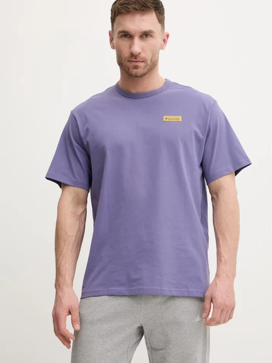 Zdjęcie produktu Columbia t-shirt bawełniany CSC fioletowy