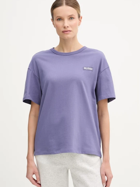 Zdjęcie produktu Columbia t-shirt bawełniany CSC fioletowy
