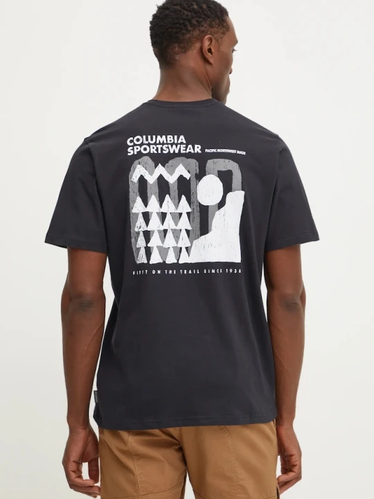 Zdjęcie produktu Columbia t-shirt bawełniany Explorers Canyon czarny