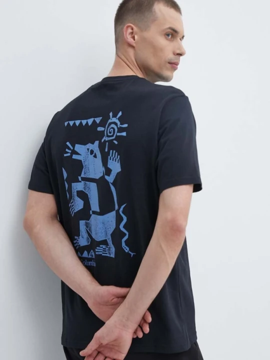 Zdjęcie produktu Columbia t-shirt bawełniany Explorers Canyon czarny