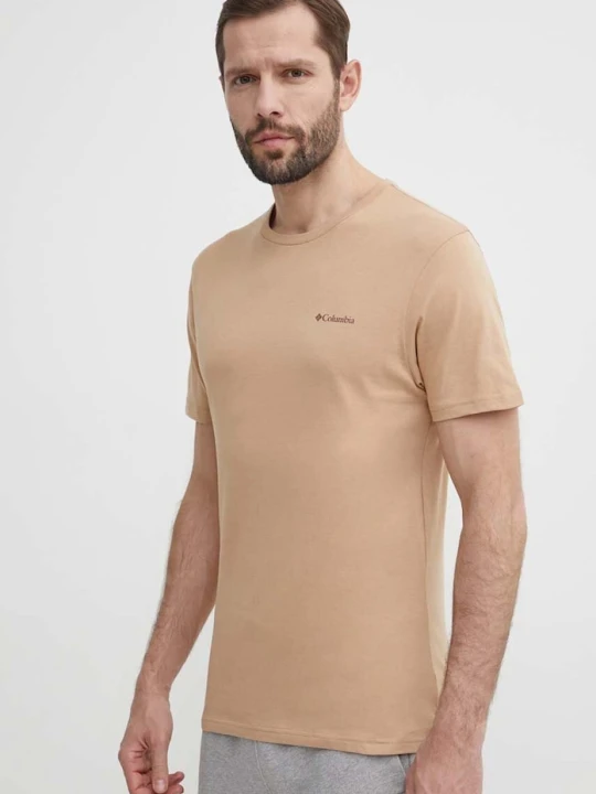 Zdjęcie produktu Columbia t-shirt bawełniany North Cascades beżowy