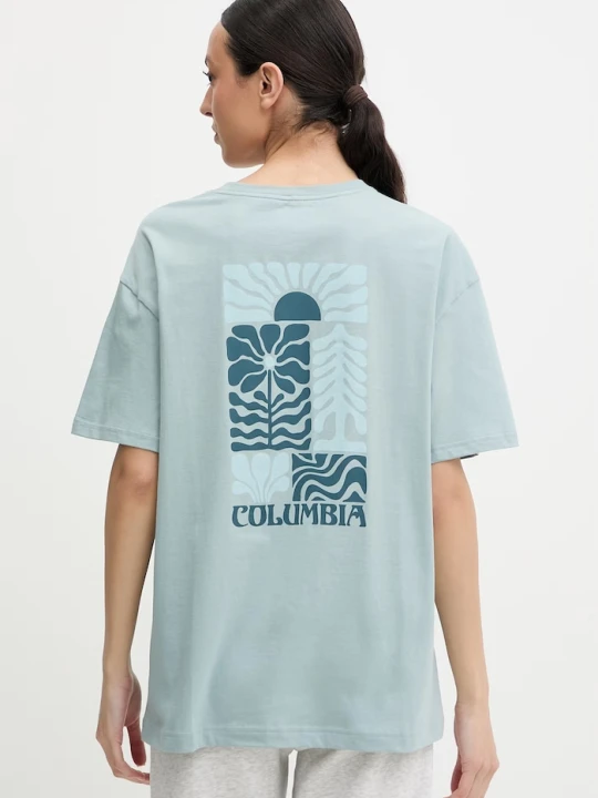 Zdjęcie produktu Columbia t-shirt bawełniany Rolling Bend turkusowy