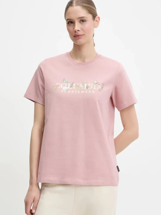 Zdjęcie produktu Columbia t-shirt bawełniany różowy