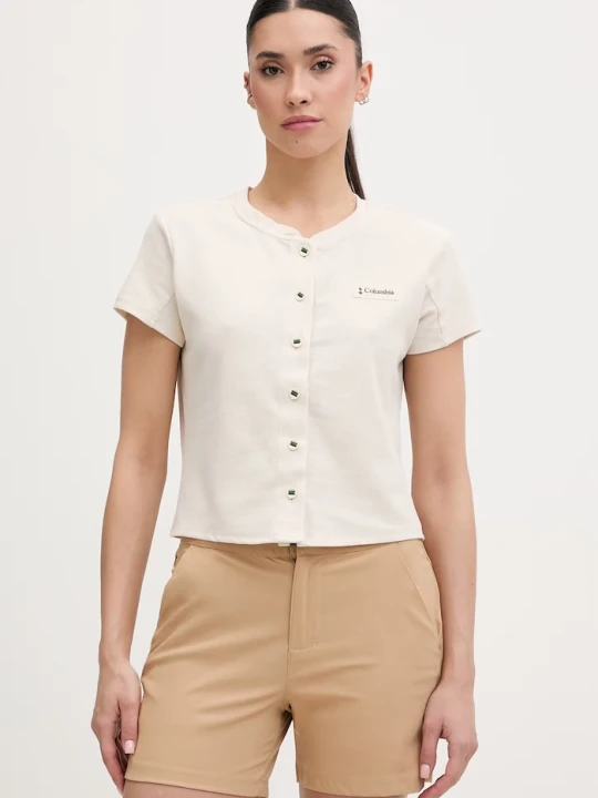 Zdjęcie produktu Columbia t-shirt damski bawełniany Acker Rock beżowy