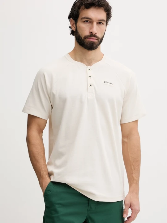 Zdjęcie produktu Columbia t-shirt męski z bawełną Acker Rock beżowy