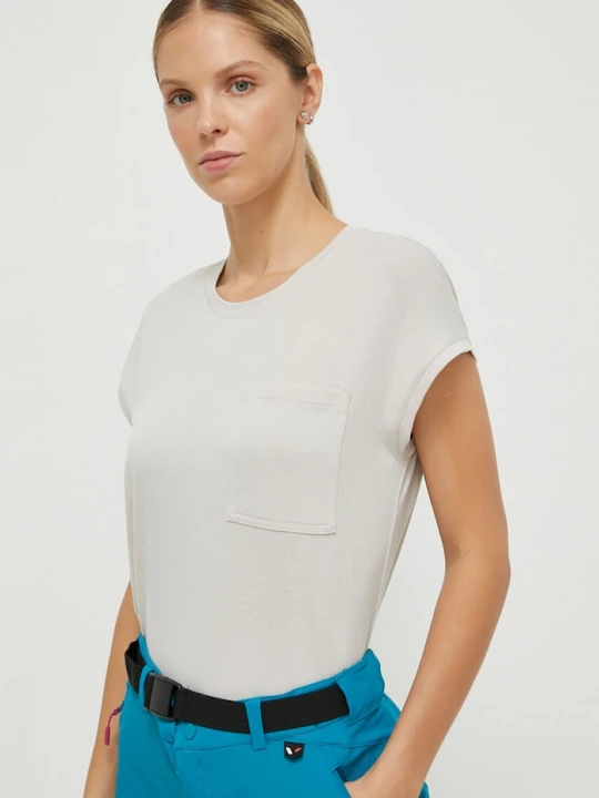 Zdjęcie produktu Columbia t-shirt sportowy Boundless Trek beżowy