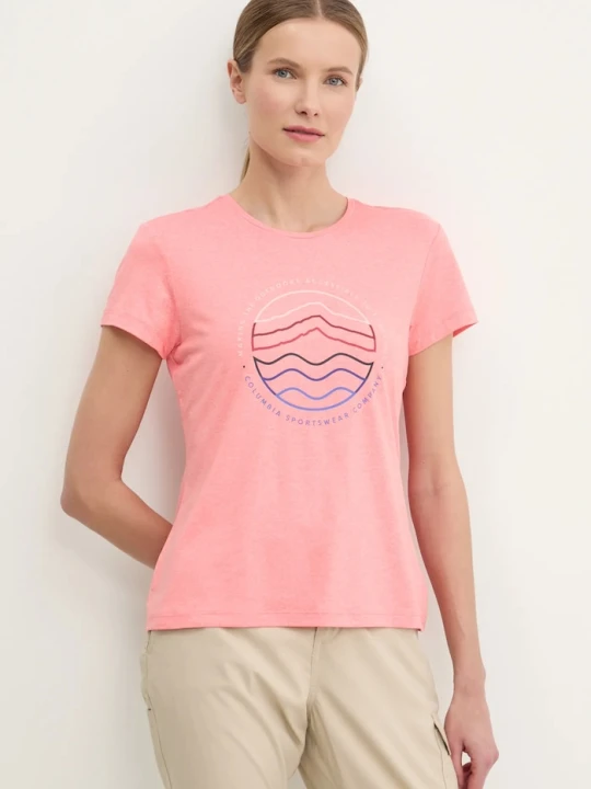 Zdjęcie produktu Columbia t-shirt sportowy Sloan Ridge różowy