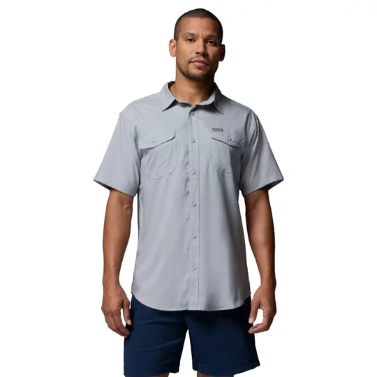 Zdjęcie produktu Columbia Utilizer II Solid Short Sleeve Shirt 1577762039, Męskie, Szare, koszule, poliester, rozmiar: M