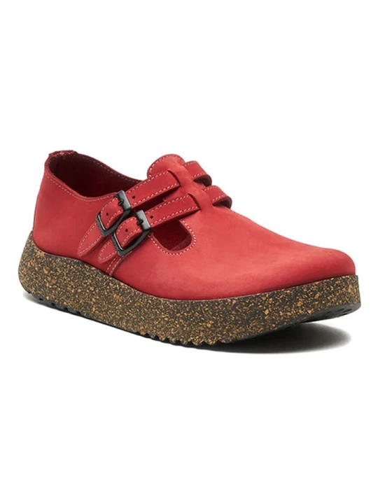 Zdjęcie produktu Comfortfusse Skórzane slippersy w kolorze czerwonym rozmiar: 41