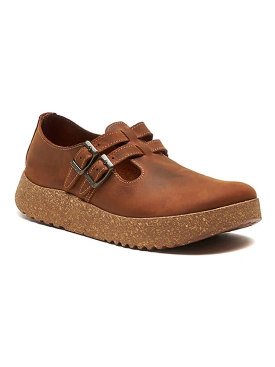 Zdjęcie produktu Comfortfusse Skórzane slippersy w kolorze jasnobrązowym rozmiar: 40