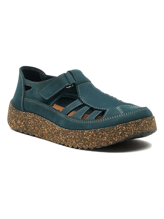 Zdjęcie produktu Comfortfusse Skórzane slippersy w kolorze morskim rozmiar: 37
