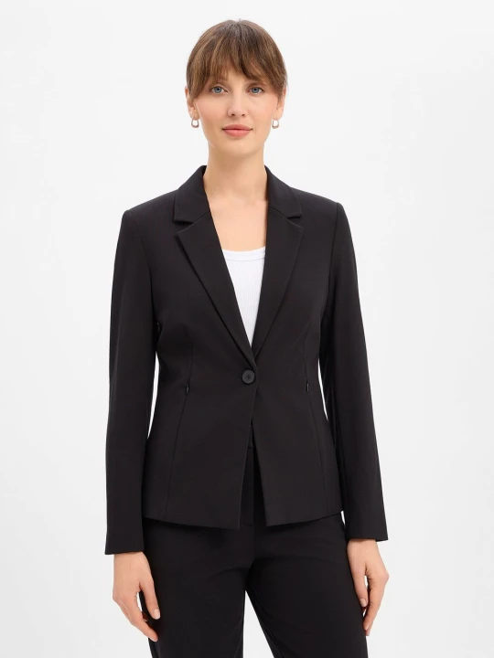 Zdjęcie produktu comma bluza w stylu marynarki Kobiety Sztuczne włókno czarny