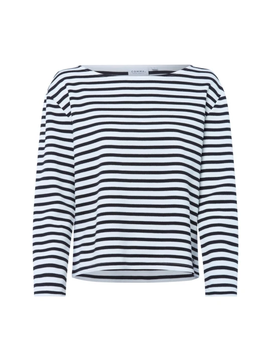 Zdjęcie produktu comma casual identity Bluza Kobiety Bawełna czarny | biały