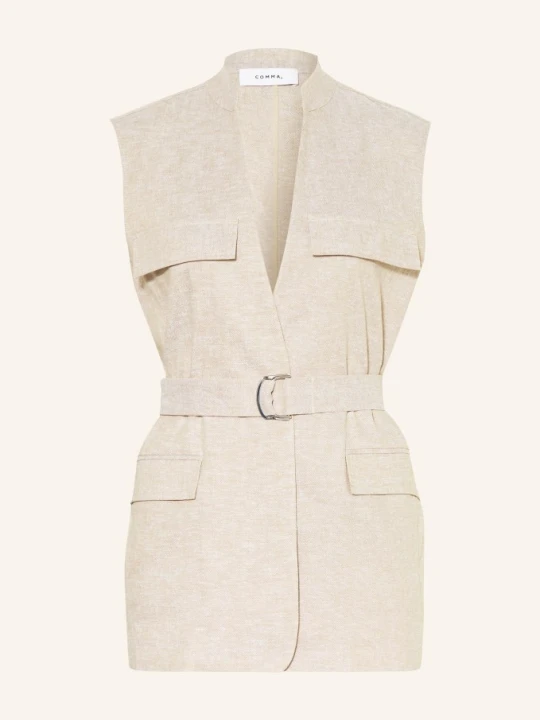 Zdjęcie produktu Comma Kamizelka Typu Blazer Z Lnu beige