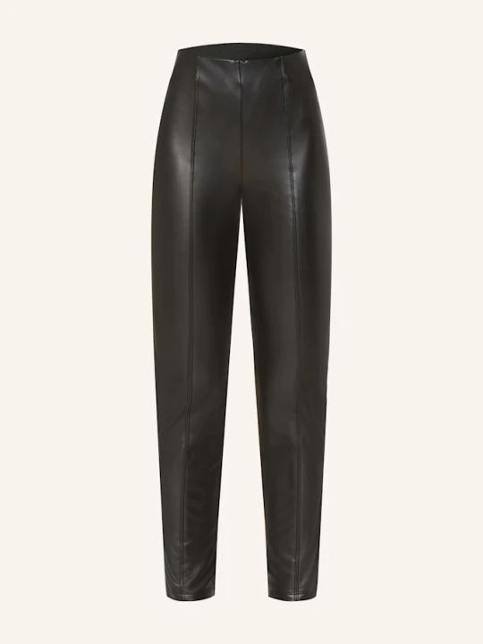 Zdjęcie produktu Comma Legginsy Z Imitacji Skóry schwarz CZARNY