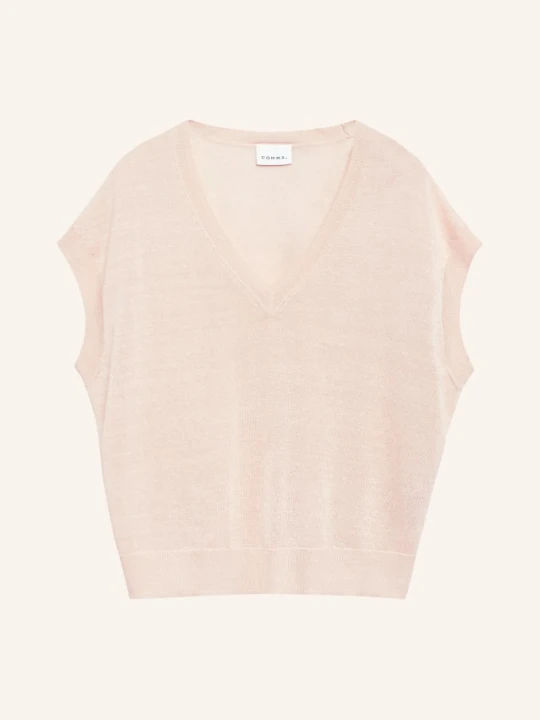 Zdjęcie produktu Comma Sweter Bez Rękawów Z Lnu beige