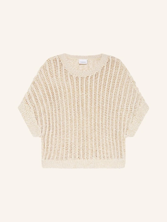 Zdjęcie produktu Comma Sweter Z Rękawami 3 / 4 I Cekinami beige