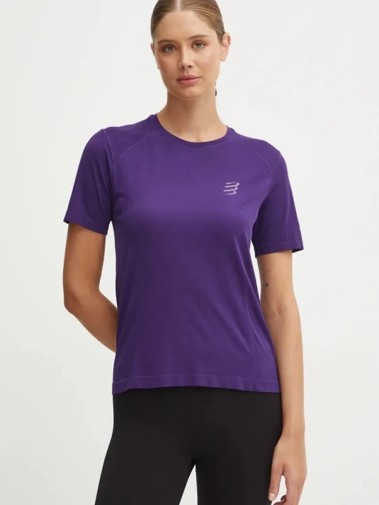 Zdjęcie produktu Compressport t-shirt do biegania Performance fioletowy