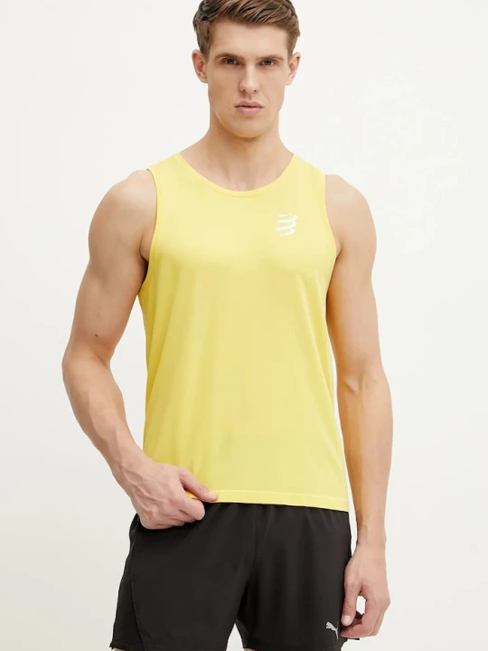 Zdjęcie produktu Compressport t-shirt do biegania Singlet żółty
